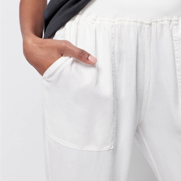 FAHERTY Pull-on Arlie Jogger Pants in White Sz S - Picture 3 of 6